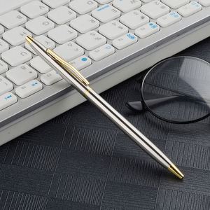 Nouveau stylo à bille rotatif en métal fin de haute qualité, personnalisable avec logo multicolore, promotionnel - Product Image 2