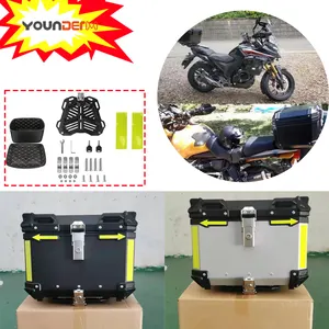 YD-LB18摩托车顶箱45L尾箱摩托车零件，通用摩托车铝合金尾箱