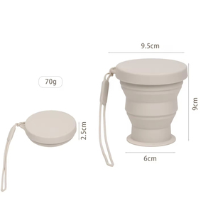 Gobelet d'eau pliable en silicone de haute qualité, design simple, portable et réutilisable, idéal pour le camping et les sports. - Product Image 4