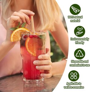 Pailles en papier biodégradables 100 % recyclées, écologiques, avec logo personnalisé pour café, bubble tea et emballages de boissons - Product Image 5