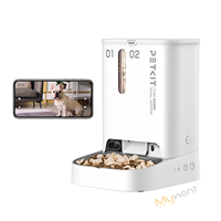 PETKIT YumShare Gemini Dual Hoppers AI Smart Pet Feeder avec caméra de vision nocturne infrarouge 1080P HD Interaction à distance