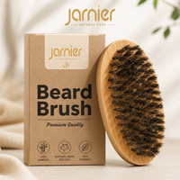 Brocha de Afeitar de Viaje Personalizada al por Mayor, Cerdas de Jabalí, Bambú, Cepillo de Afeitar para Hombre, Tipo Láser para Afeitar a Mano
