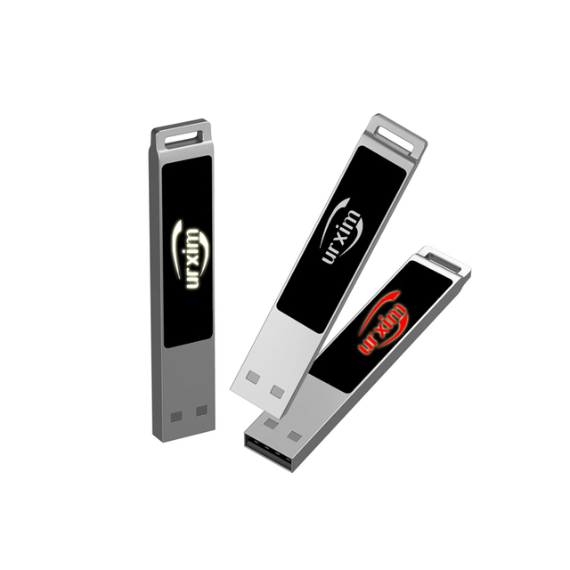 Customized Led Logo Light up USB 4GB 8GB 16GB 32GB 64GB 128GB U Memory Stick Pendrive Mini Pen Drive USB 2.0 Flash Drives