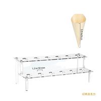 Support de cône gaufré transparent fait à la main support de crème glacée en acrylique pour buffet