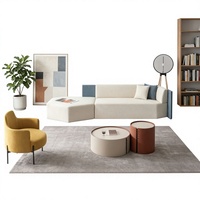 Ensemble de canapés en tissu moderne et confortable pour bureau et hôtel, cadre en bois ignifuge, utilisation dans le salon, le hall, la chambre, portable