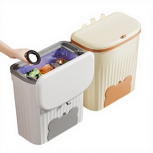 Contenedor de Almacenamiento de Cocina de Plástico de 9L, Montado en la Pared sin Perforaciones, con Diseño de Animales, Estilo Simple para el Hogar - Product Image 3