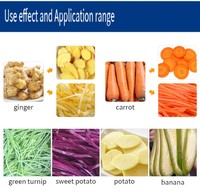 Machine à découper automatique en acier inoxydable pour gingembre, carottes, concombres, patates douces, oignons, et pour la découpe en julienne