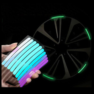 Ruban adhésif holographique universel haute visibilité, luminescent dans le noir, pour voiture, <span class=keywords><strong>moto</strong></span>, <span class=keywords><strong>jante</strong></span> de vélo, moyeu - Product Image 1