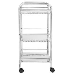 Estante de esquina movible de 3 capas de acero inoxidable de grado 201 para baño, cocina, estante organizador de almacenamiento con rueda silenciosa - Product Image 4