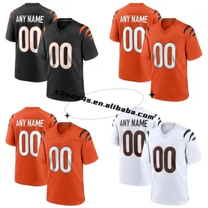 Wholesale Embroidery American Football Jersey No. #9 Joe Burrow 1JaMarr Chase 85 Johnson Rugby Shirts