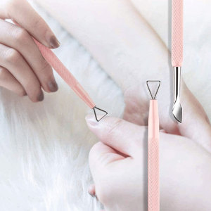 Fournisseur d'usine en gros : Repousse-cuticules et grattoir à ongles en acier inoxydable pour manucure et pédicure, outil de beauté pour salon - Product Image 6