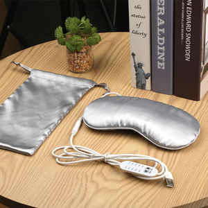 Vente chaude Oem Satin Chauffage Massage Masque Pour Les Yeux Sangle Élastique Accueil Voyage Sommeil Masque Tricot Technique - Product Image 1