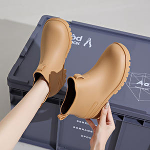 Idoit femmes bottes de pluie léger Eva sans lacet filles <span class=keywords><strong>amovible</strong></span> bottines solide extérieur imperméable dames chaussures de pluie - Product Image 4