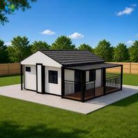 Maison conteneur préfabriquée pliable de 20 pieds prête à l'emploi, villa modulaire à 3 chambres