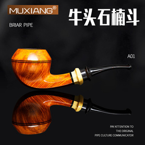 Handcrafted Solid Wood Rhodesian Bulldog Tobacco Pipes Bent Type With 3Mm Filters Men's Smoking Pipe Personal Gift - Product Image 5