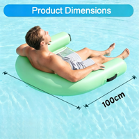 Fauteuil flottant gonflable en PVC pour extérieur, chaise de piscine portable en forme de U, taille personnalisée, canapé, capacité 100 kg
