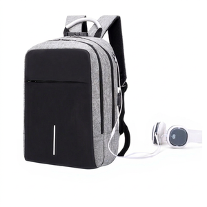 Mochila para Portátil Personalizada, Impermeable, de Forro Polar, con Cierre, Antirrobo, Puerto de Carga USB, Orificio para Auriculares, Proveedor Chino - Product Image 1