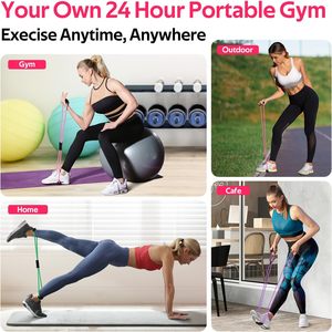 Wholesale 8 Shaped Chest Expander Home Workout Fitness Yoga <strong>Exercise</strong> Equipment <strong>Elastic</strong> Latex Tube Resistance <strong>Loop</strong> Band - Product Image 6