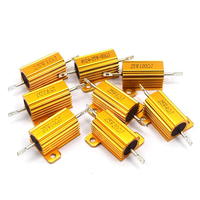 Résistances de charge bobinées en aluminium doré haute puissance RX24 25W Ohm Metal Shell Wire Wind Fixed Resistance RoHS
