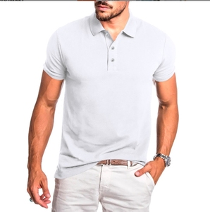 Polo de verano para <span class=keywords><strong>hombre</strong></span> europeo y americano 2024, camiseta personalizada ajustada de manga corta con cuello de Polo de Color sólido - Product Image 1