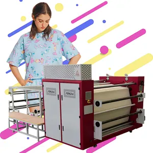 100% polyester heat transfer press machine roll to roll heat press oil heating sublimation calender
