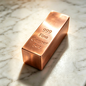 Barra de Cobre Puro 999 de 5oz, Lingote Sólido con Acabado Cepillado, Forma Cuadrada, Sin Aleación - Product Image 3
