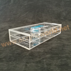 Support de présentation de produits de beauté en acrylique transparent, organisateur de comptoir pour cosmétiques, maquillage et soins de la peau - Product Image 2
