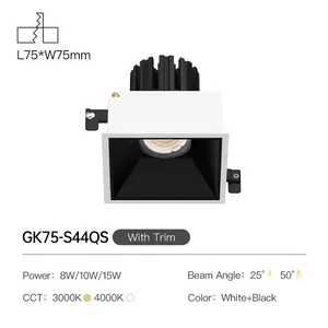 XRZLux 10 W ETL COB Deckenlicht Einbauleuchte wasserdicht IP44 LED-Downlight Raumbeleuchtung für den innenraum Badlampen quadratischer LED-Spiegellampe