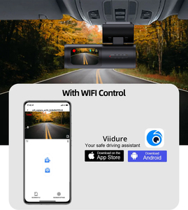汽车行车记录仪夜间版 GPS 4K+1080P 黑匣子 DVR 迷你双镜头停车模式 Wifi 行车记录仪 - Product Image 3