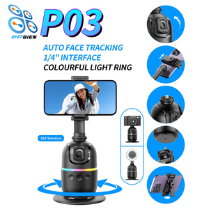 360 độ xoay điện thoại chủ thông minh nhận dạng khuôn mặt theo dõi <span class=keywords><strong>Gimbal</strong></span> Selfie Stick P03 Máy tính để bàn <span class=keywords><strong>Gimbal</strong></span> với giao diện 1/4 - Product Image 4