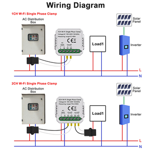 Smart WiFi Power Meter Clamp Smart Home Energie monitor Echtzeit-Tracking Elektrische Nutzung Bidirektion ale Solar netz messung - Product Image 4