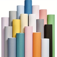 MOI Vente Chaude PVC Papiers Peints Couleur Unie Étanche À L'humidité Peel Stick Papier Peint pour La Décoration Intérieure Hôtels Halls