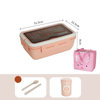 Boîte en plastique sans BPA, logos personnalisés, boîte à bento portable, durable, passe au micro-ondes et au lave-vaisselle, boîtes à lunch scolaires pour enfants, triple niveau, 1-3L