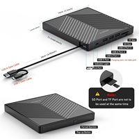 Unidad Óptica Externa para Portátil a Precio de Fábrica, Grabadora de DVD USB 3.0 con Ranuras para Tarjetas TF, Reproductor de DVD, Unidad de Lectura y Escritura de CD
