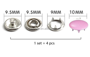 Bán Buôn 200 Sets/Box Thân Thiện Với Môi Kim Loại Thép Không Gỉ Prong Snaps Kit Công Cụ Rắn Hollow Snap Nút Cho May - Product Image 5