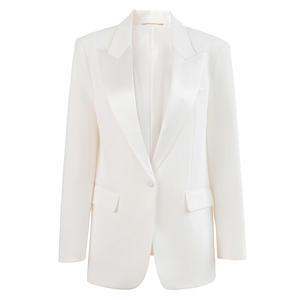 Giacca da donna di lusso alla moda con scollo a V abiti da donna aderenti aderenti 2025 nuovi cappotti corti da donna larghi in tinta unita - Product Image 1