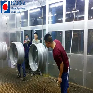 Industrial Electrostatic Powder Coating Paint System Line for Steel Aluminum Auto Agricultural Parts Rim