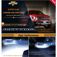 BRTLED Nouvelle barre lumineuse LED incurvée super fine 20/32/43 pouces à une seule rangée pour camions/véhicules tout-terrain, faisceau de conduite, étanche IP68