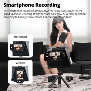 Teleprompter Ambitful T1 Pro de pantalla grande, profesional, plegable, para entrevistas, para teléfonos inteligentes, cámaras DSLR, grabación de video en vivo. - Product Image 3