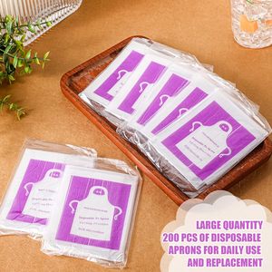 Delantales Desechables de Plástico sin Mangas, Grandes, Transparentes, Resistentes al Aceite, Ligeros, de Material PE, para Cocinar, Pintar, Fiestas y Uso Diario - Product Image 3