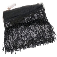 Frange de paillettes longue et fabuleuse personnalisée pour robe de danse latine, robe de soirée, garniture de paillettes, frange de paillettes