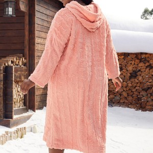 Felpa Sexy in pile <span class=keywords><strong>da</strong></span> donna liscia e personalizzata camicia <span class=keywords><strong>da</strong></span> <span class=keywords><strong>notte</strong></span> di <span class=keywords><strong>grandi</strong></span> dimensioni calda e sottile manica lunga girocollo comoda biancheria intima - Product Image 4