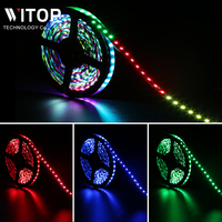 Bande lumineuse LED numérique RGB en gros, intelligente, 12V/24V, WS2811, IP20, 65, 67, 68, DC 12V, IP67, corps en cuivre, pour paysage, interrupteur WIFI