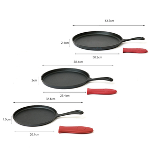 Ensemble <span class=keywords><strong>de</strong></span> 3 Plaques <span class=keywords><strong>de</strong></span> <span class=keywords><strong>Cuisson</strong></span> en Fonte Pré-assaisonnées, Convient à Tous les Types <span class=keywords><strong>de</strong></span> Plaques <span class=keywords><strong>de</strong></span> <span class=keywords><strong>Cuisson</strong></span>, Y Compris l'Induction, Ustensiles <span class=keywords><strong>de</strong></span> Cuisine d'Extérieur - Product Image 2