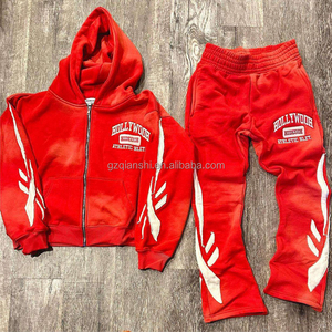 <span class=keywords><strong>Pantaloni</strong></span> della tuta da Jogging personalizzati e Set di felpa Casual Unisex 2 pezzi Set di tute e <span class=keywords><strong>pantaloni</strong></span> impilati con Zip - Product Image 1
