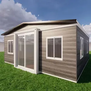 Casa de escritório plana dobrável, casa pré-fabricada modular de 20 pés, casa contêiner