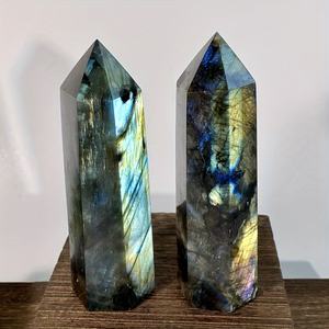 Vente en gros de pierres de cristal polies de style bohème en aventurine verte naturelle et labradorite pour la décoration intérieure et les cadeaux de fêtes - Product Image 5
