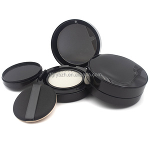Emballage de boîte à coussin d'air rond vide personnalisé rond noir 12g 15g fond de teint BB <span class=keywords><strong>CC</strong></span> étui à poudre crème correcteur avec houppette - Product Image 3