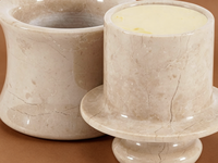 Conteneur de rangement alimentaire en marbre de luxe pour la maison et la cuisine, prix de gros, porte-beurre en marbre beige de bonne qualité