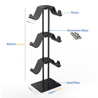 Support de rangement pour manettes et casques PS5 et PS4, organiseur d'accessoires de jeu à 3 niveaux